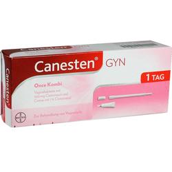 Schachtel für Behandlung gegen Vaginalpilz mit Tablette und Creme.