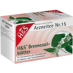 Verpackung von H&S Brennnesselblätter Tee zur Unterstützung bei Harnweg- und Gelenkproblemen.