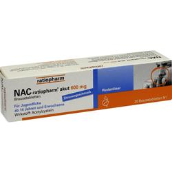 Packung einer Hustenlöser-Brausetablette von ratiopharm mit Zitronengeschmack.